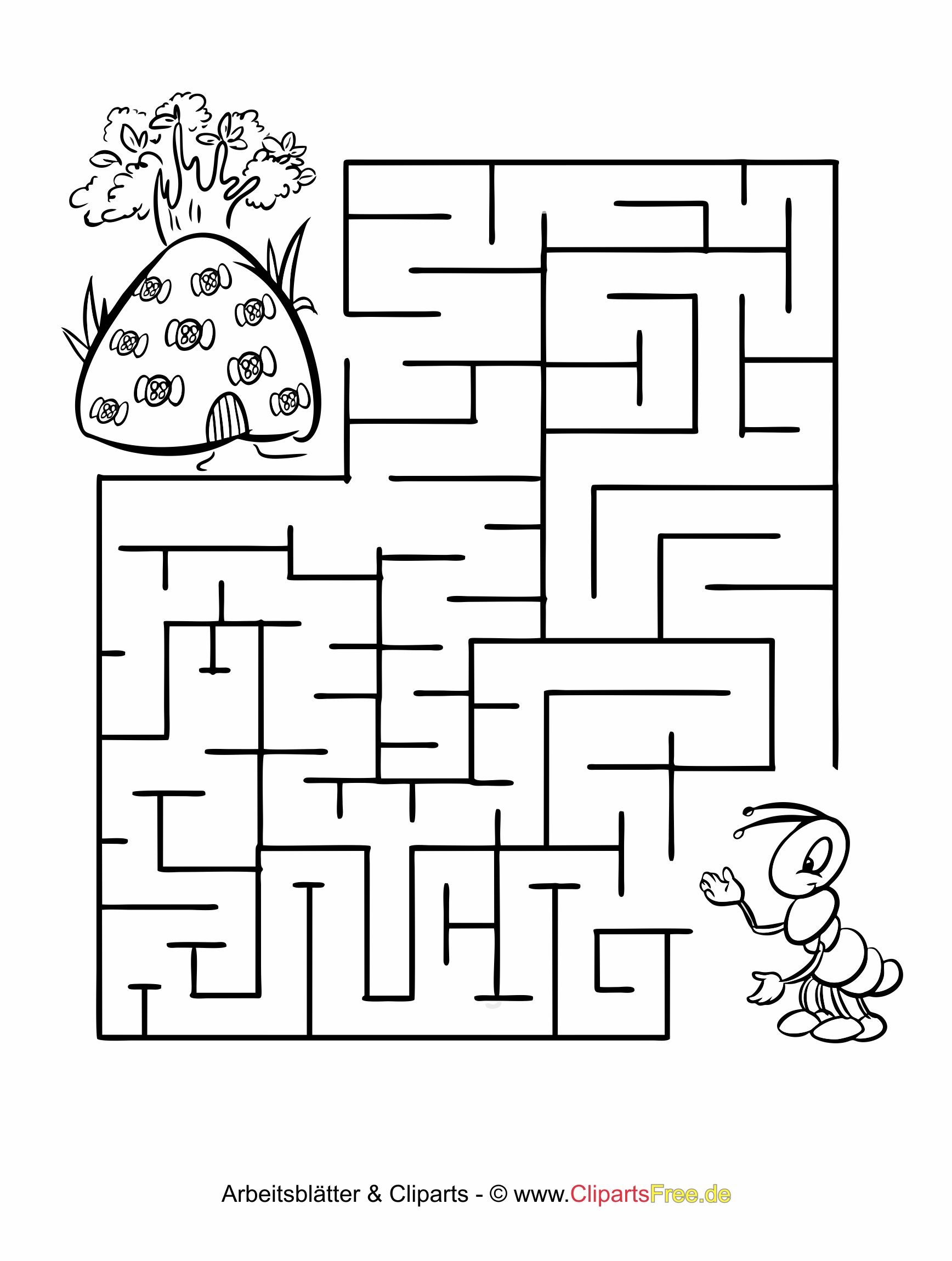 Labyrinth Rätsel Für Kinder Zum Ausdrucken