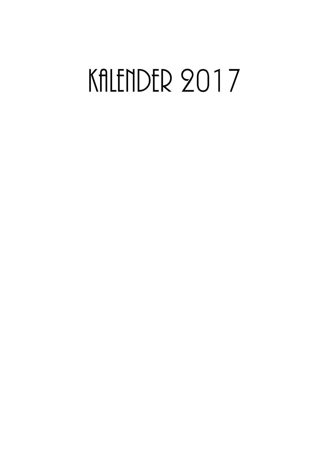 Kalender Für Kinder Zum Ausdrucken 2017
