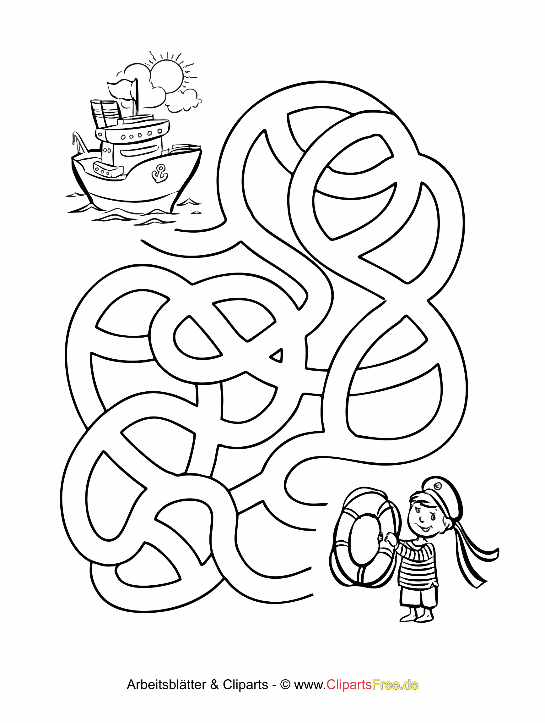 Labyrinth Ausdrucken Kinder