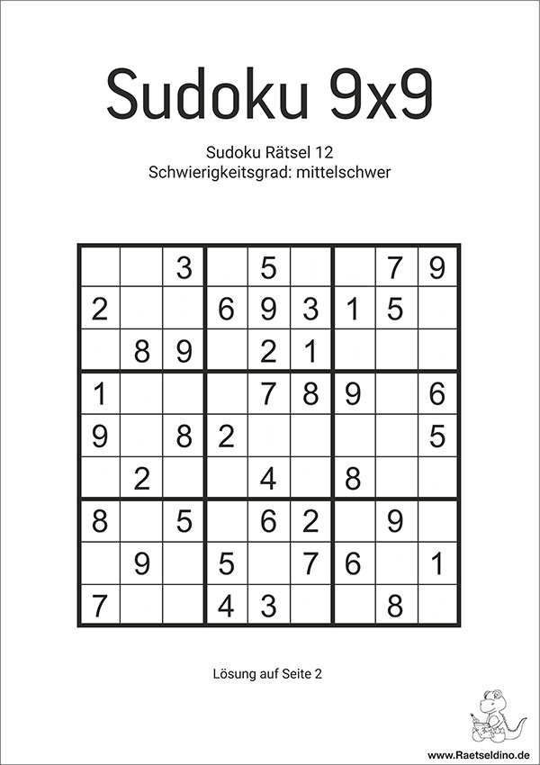 Sudoku Leicht Kinder Zum Ausdrucken