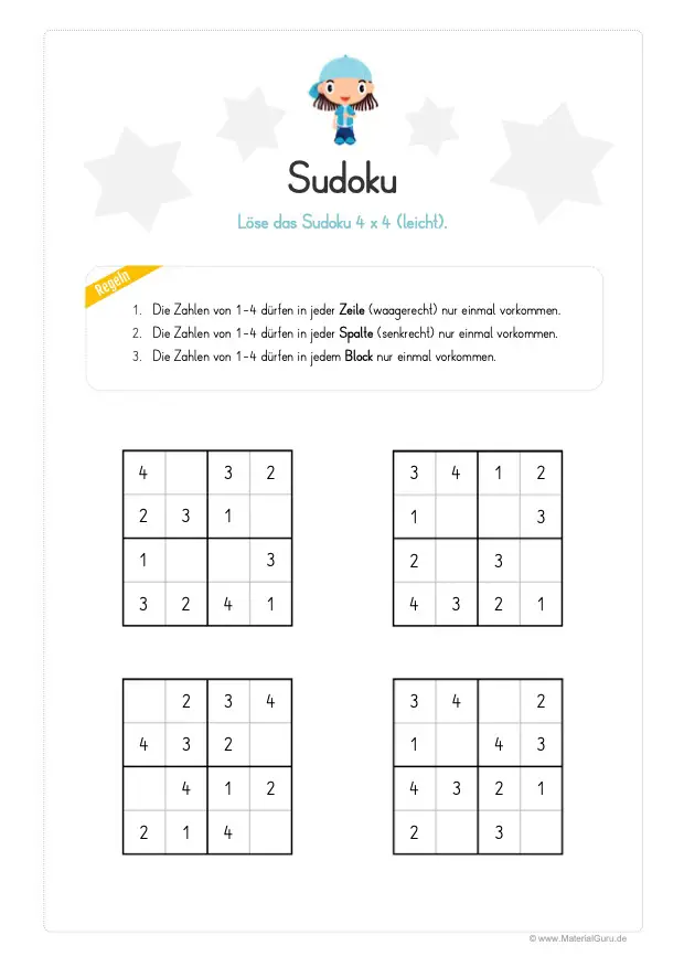 Sudoku Ausdrucken Kinder