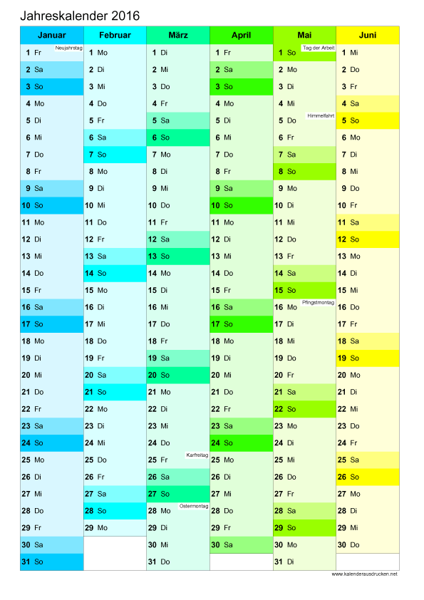 Kalender Kinder 2016 Zum Ausdrucken