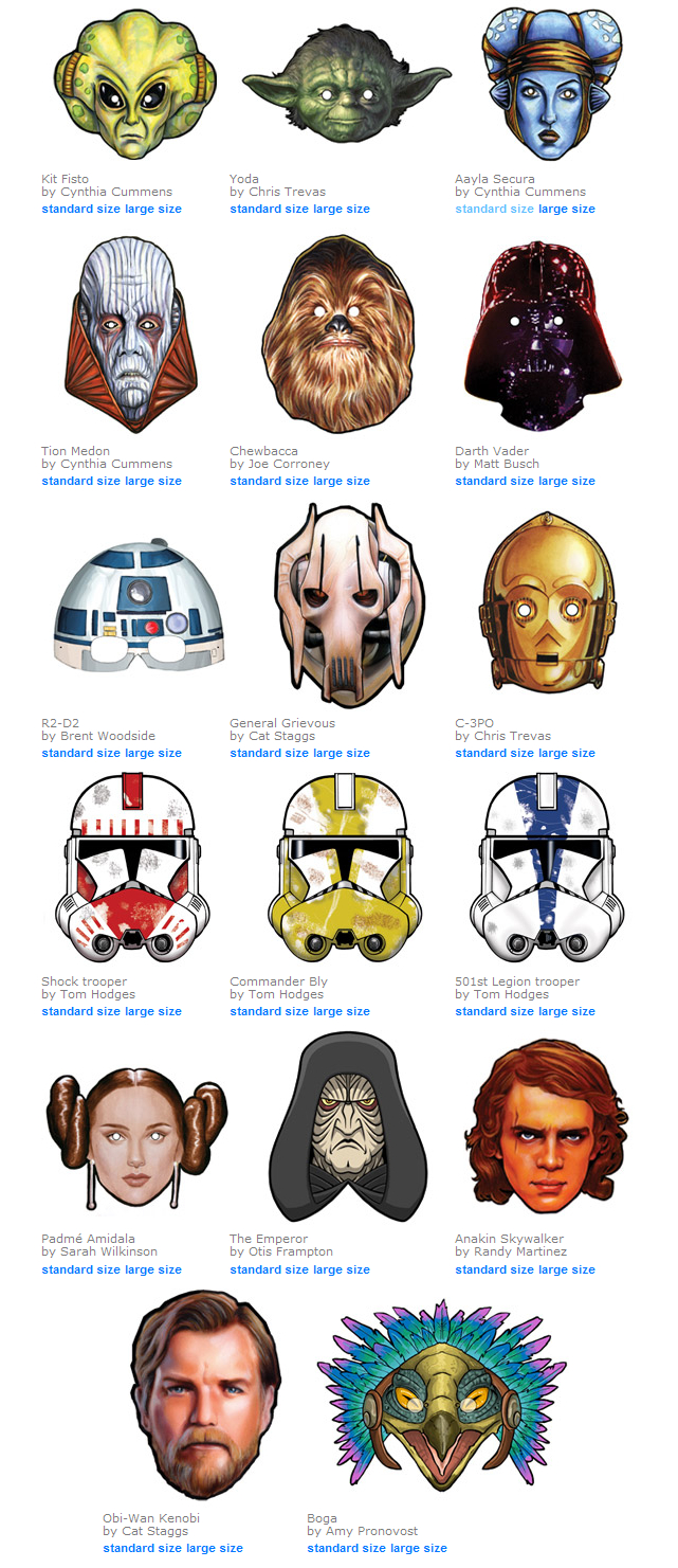 Star Wars Masken Für Kinder Zum Ausdrucken