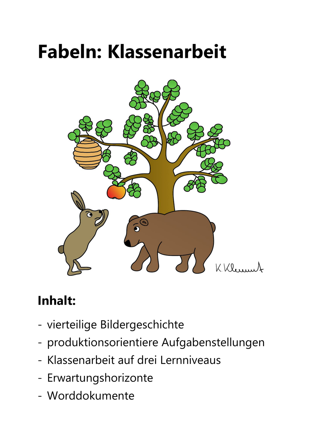 Fabel Fur Kinder Zum Ausdrucken