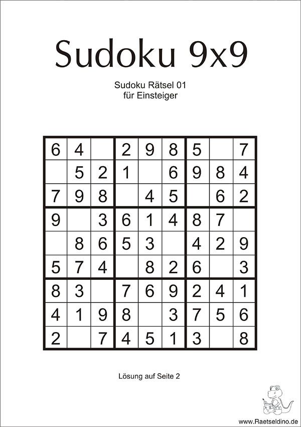 Sudoku Für Kinder Online Kostenlos Ausdrucken