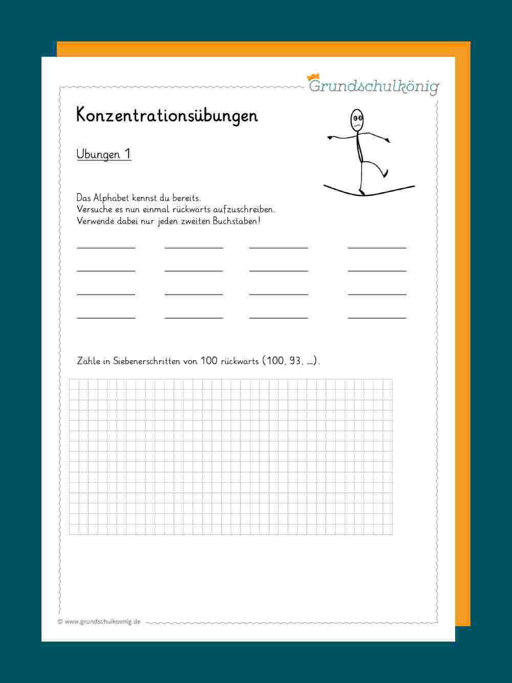 Konzentrationstest Kinder Zum Ausdrucken