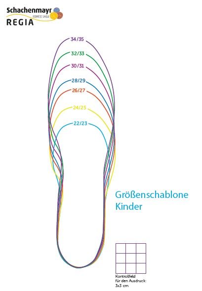 Schuhgröße Schablone Kinder Zum Ausdrucken