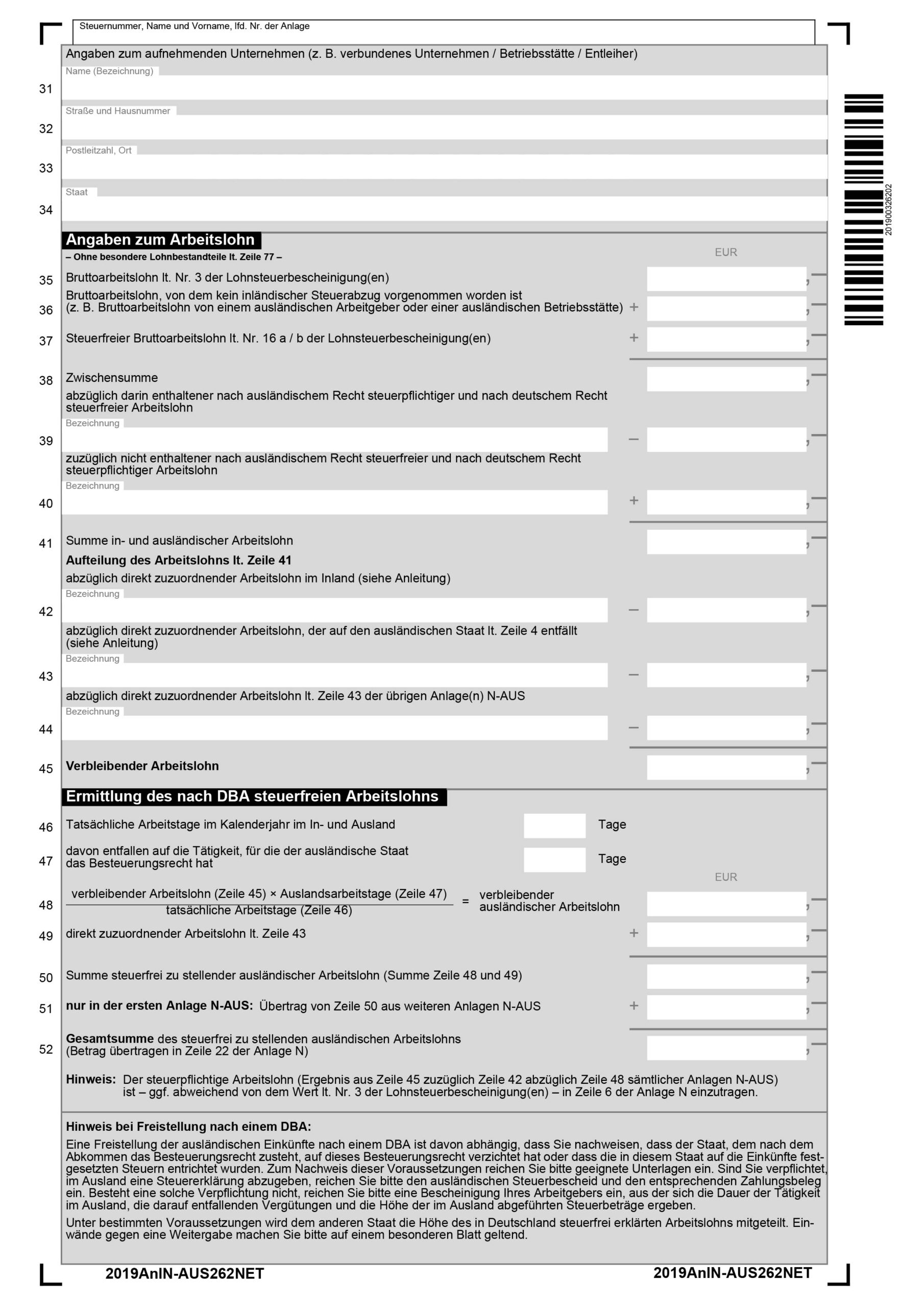 Lohnsteuerjahresausgleich Formulare Zum Ausdrucken Kinder