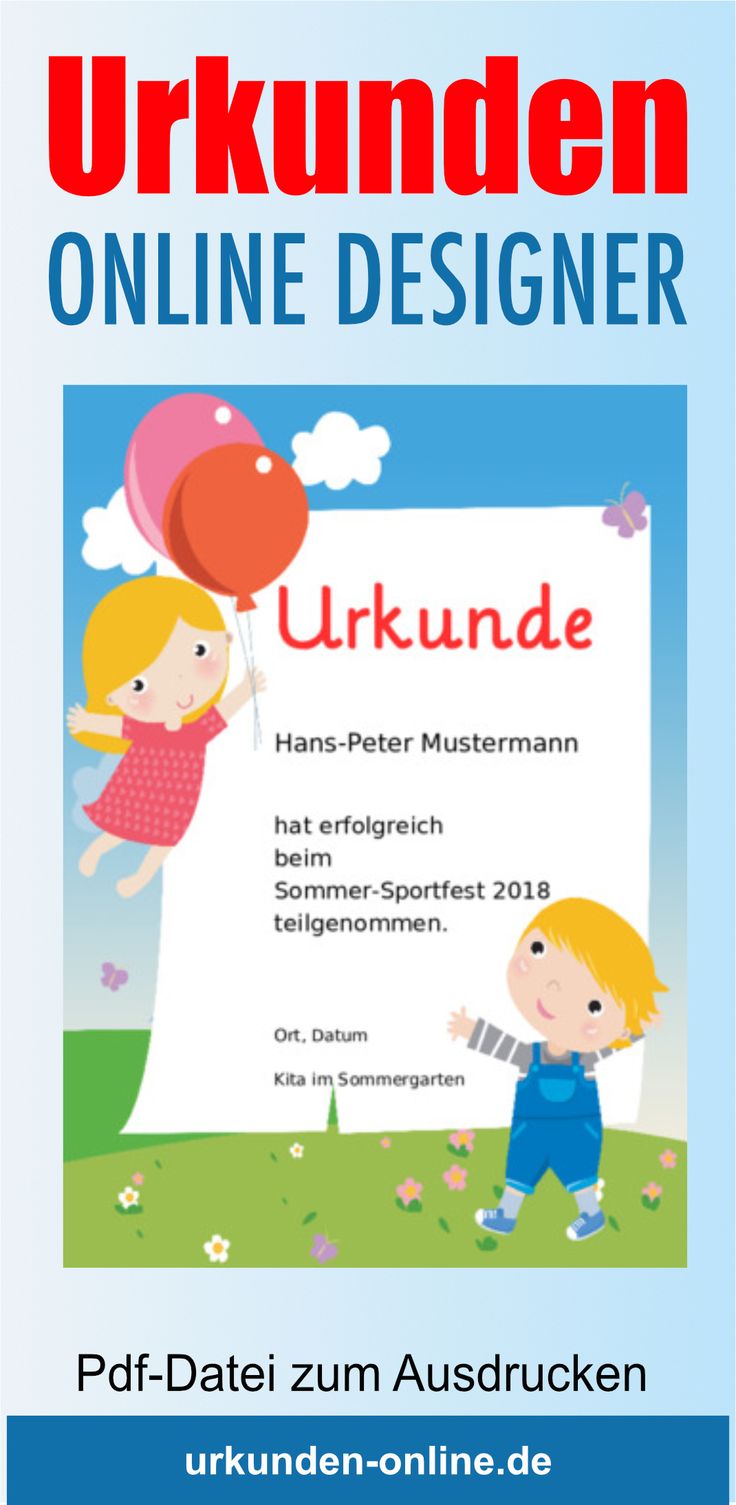 Urkunde Für Kinder Zum Ausdrucken Schulen