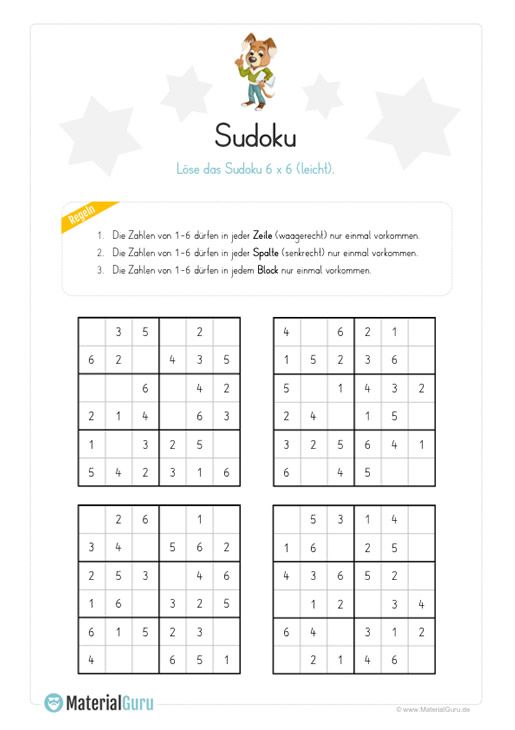 Sodoku Für Kinder Zum Ausdrucken