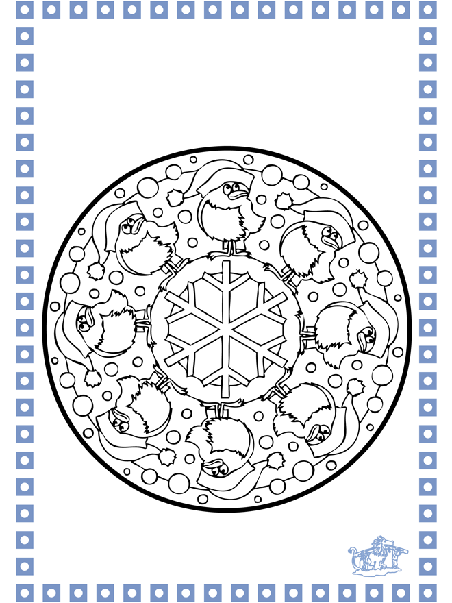 Winter Mandalas Zum Ausdrucken Für Kinder