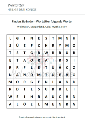 Heilige Drei Könige Geschichte Für Kinder Zum Ausdrucken