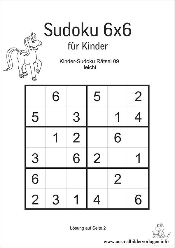 Sudoku Für Kinder Zum Ausdrucken Leicht