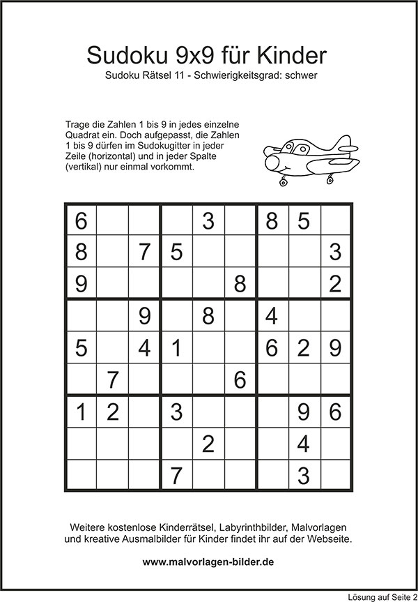 Sudoku Für Kinder Kostenlos Ausdrucken