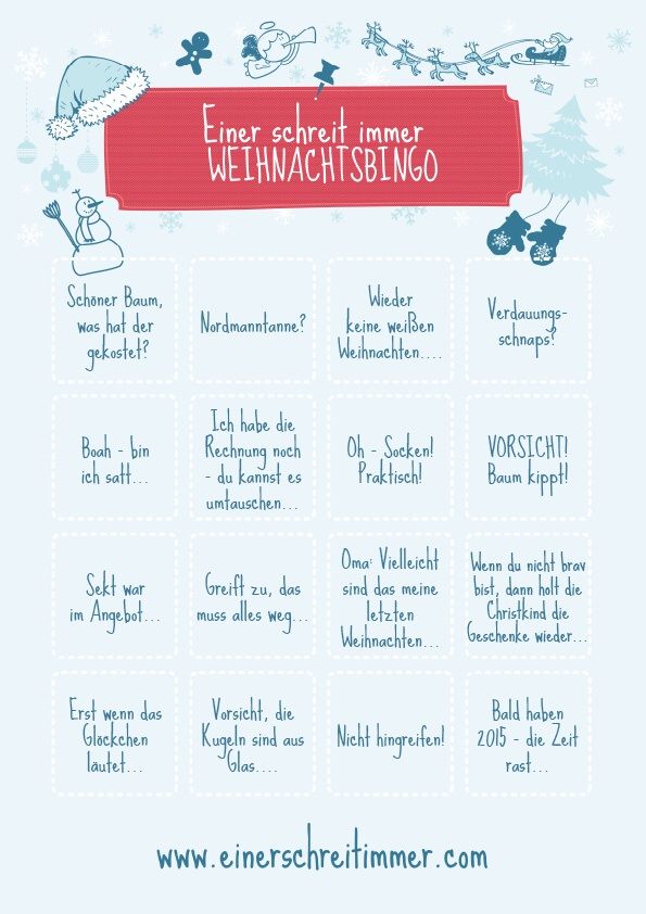 Weihnachtsbingo Kinder Zum Ausdrucken