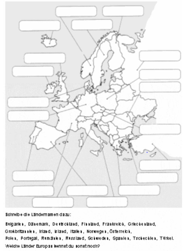 Europakarte Für Kinder Zum Ausdrucken Kostenlos