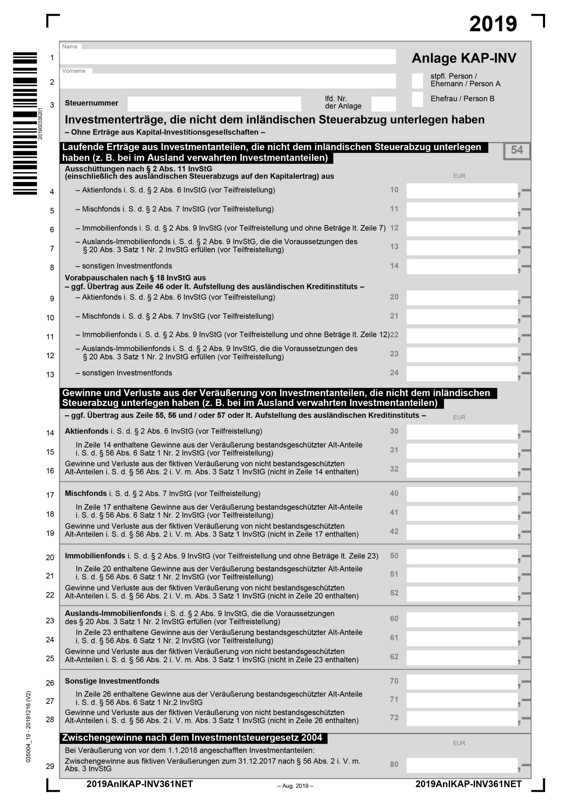 Steuererklärung 2016 Anlage Kind Ausdrucken