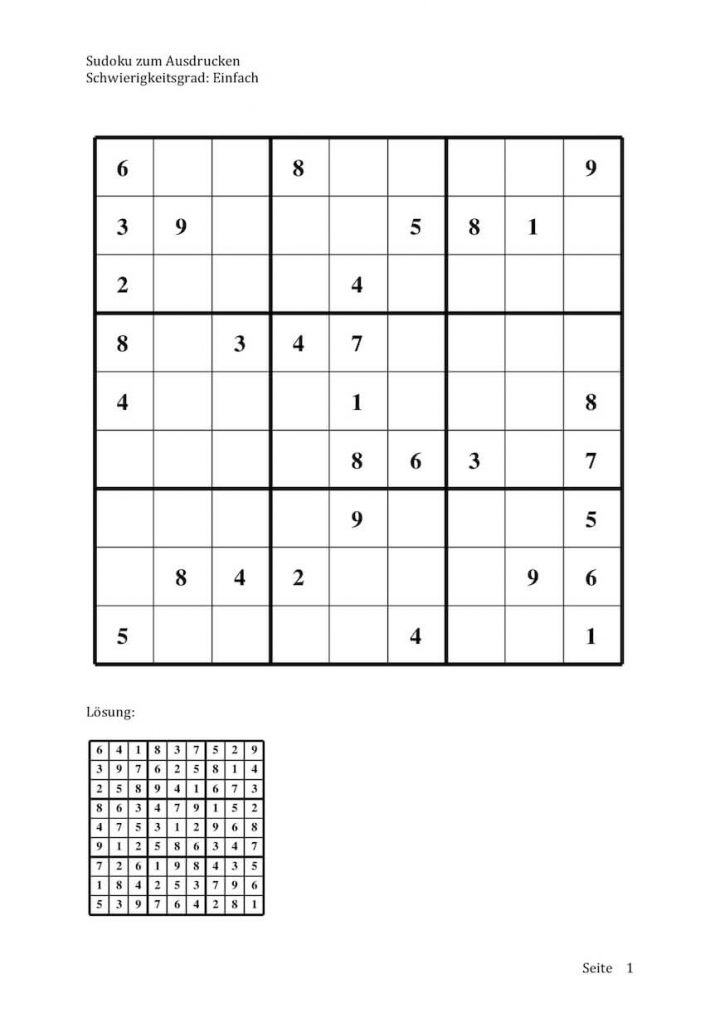 Sudoku Einfach Kinder Ausdrucken